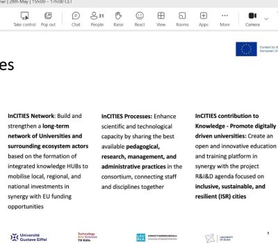 InCITIES-PIONEER knowledge transfer webinar